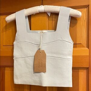 NWT Listicle Light Gray Wide Strap Brami Top size medium
